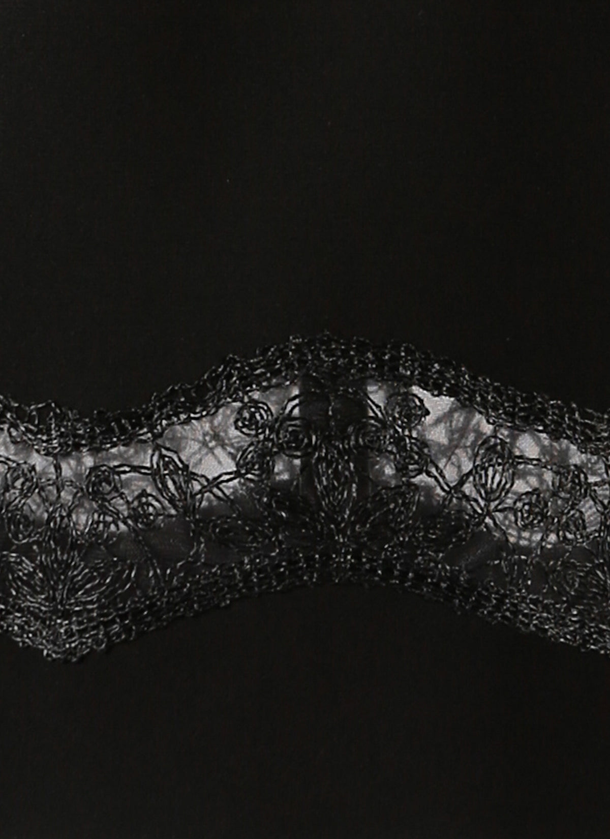 Tunique sans manches en dentelle - Noir