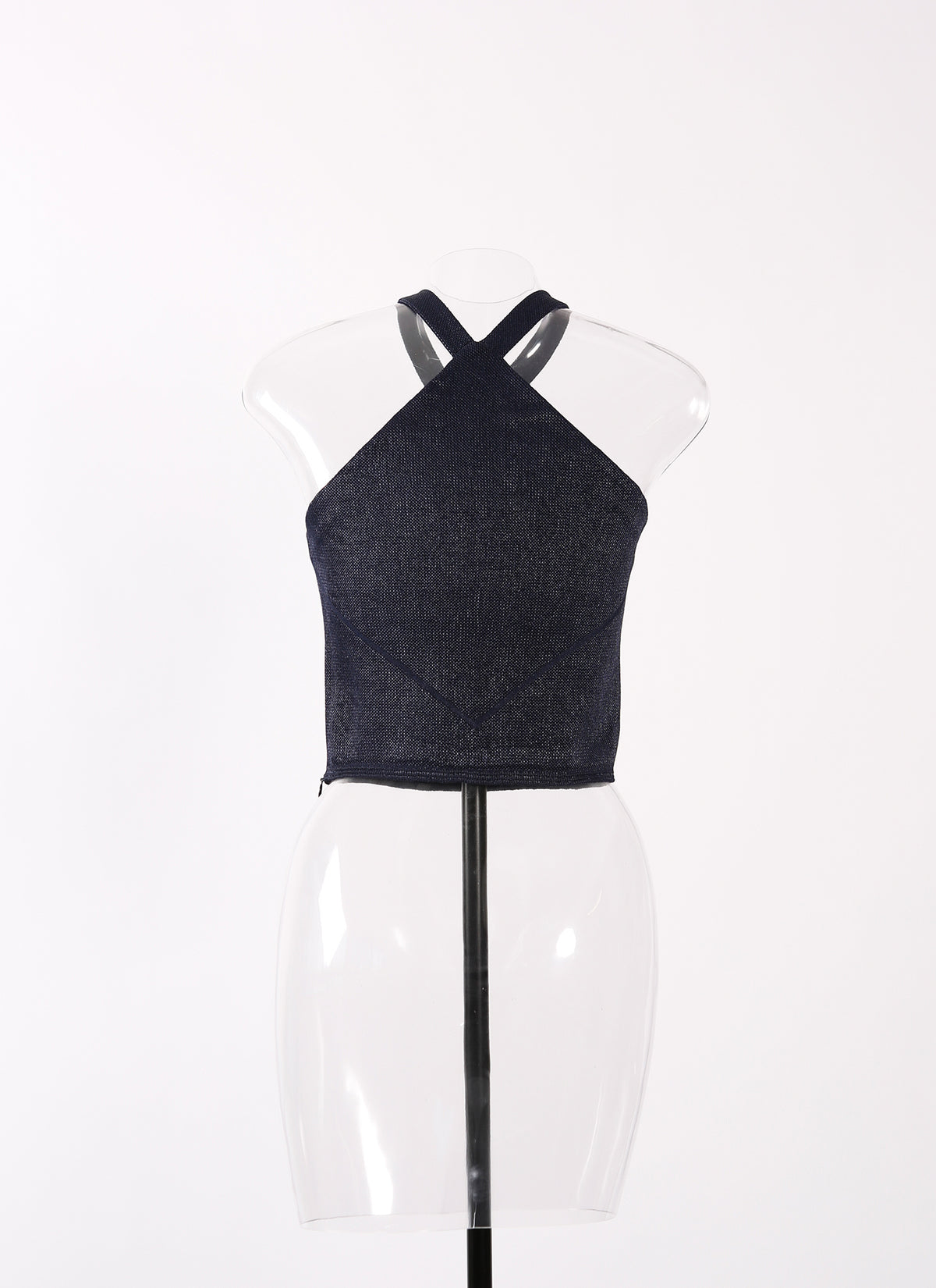 Top sans manches en rafia - Nuit