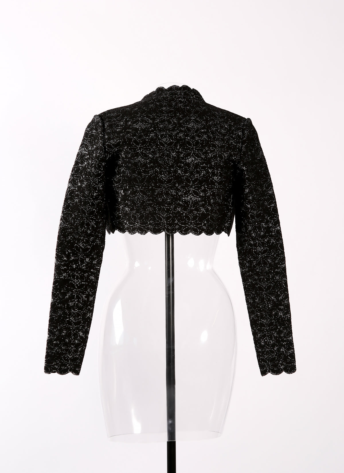 Bolero à manches longues Patio - Noir & Argent