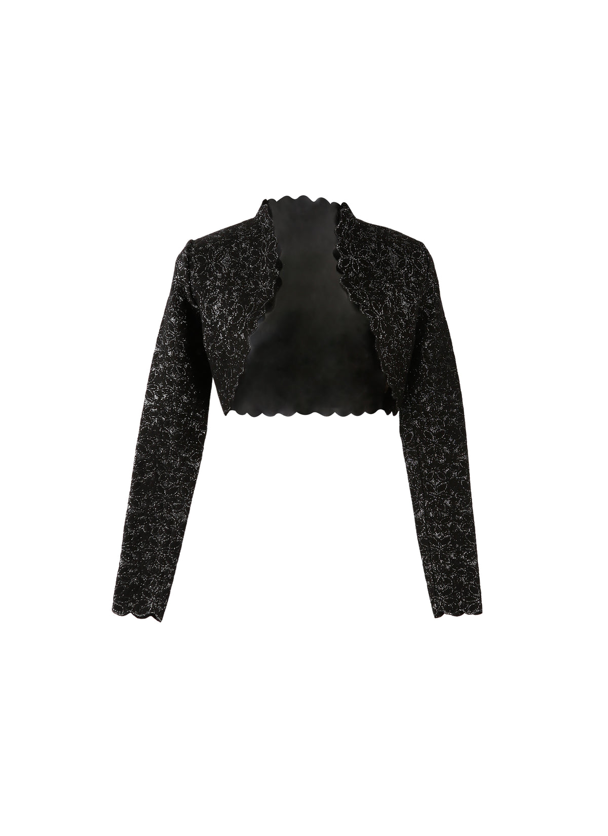 Bolero à manches longues Patio - Noir & Argent