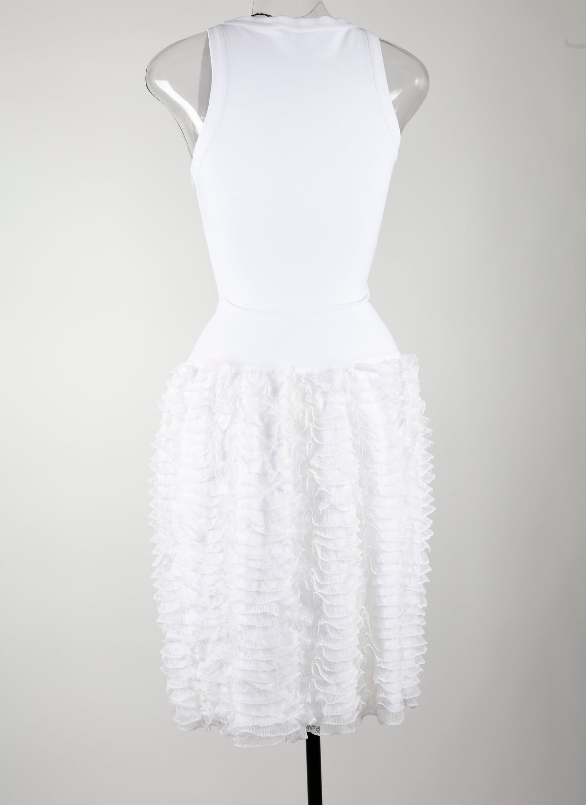 Houpette sleeveless dress - White