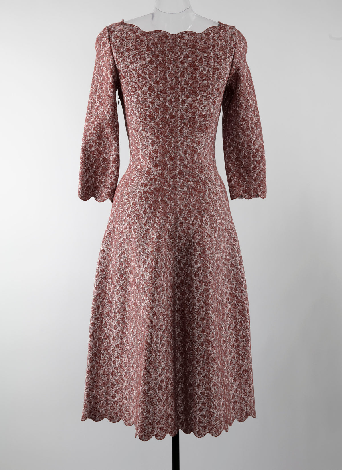 Robe à manches 3/4 Camée - Noisette