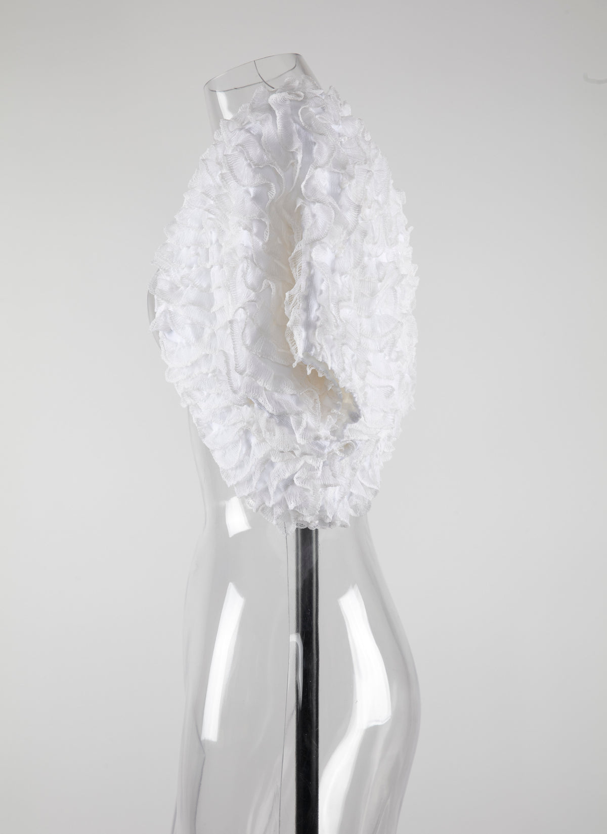 Houpette short-sleeved bolero - White