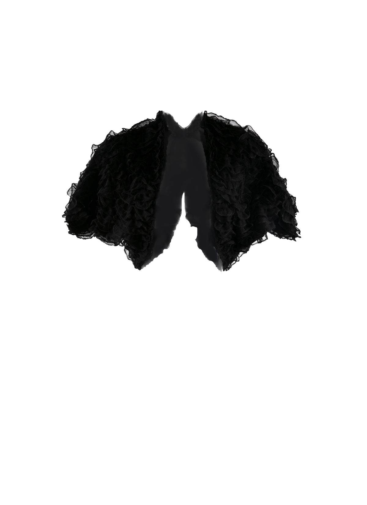 Houpette short-sleeved bolero - Black