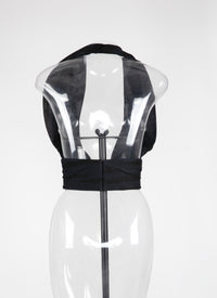 Soutien-gorge Zebra en soie - Noir & Bleu