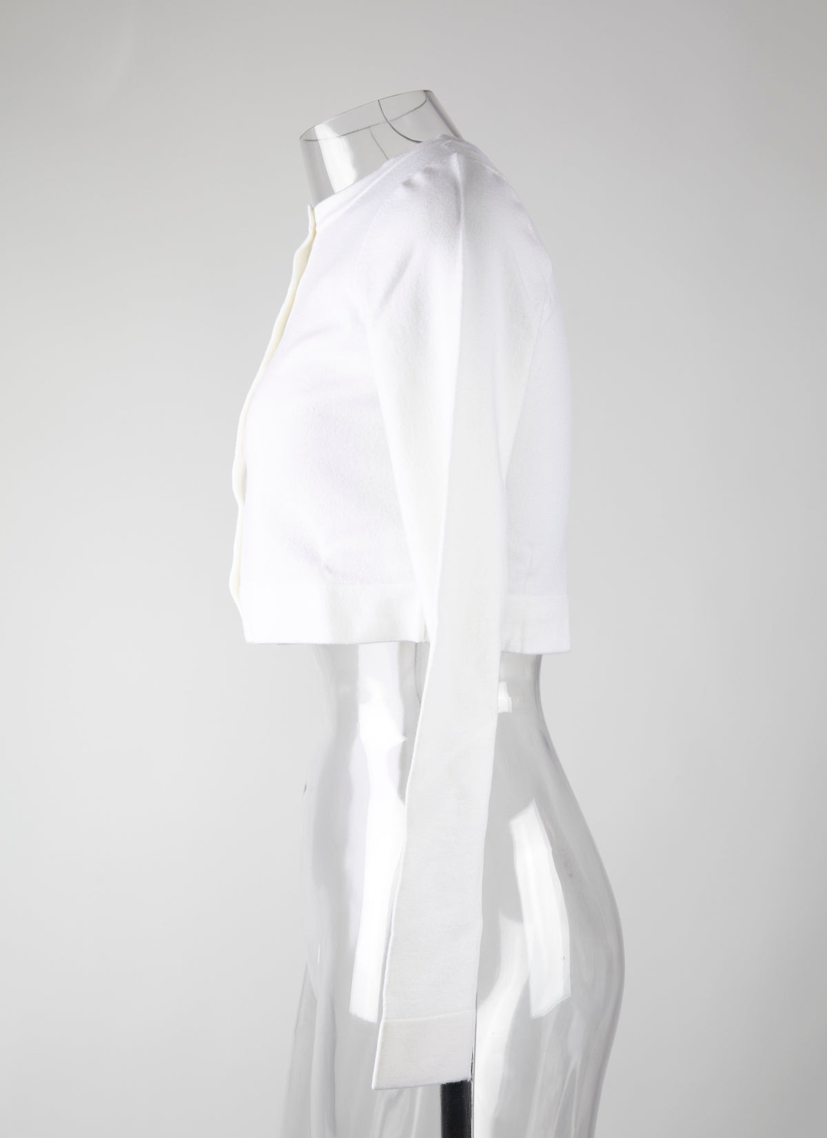 Cardigan à manches longues Supreme en laine - Blanc Nacre