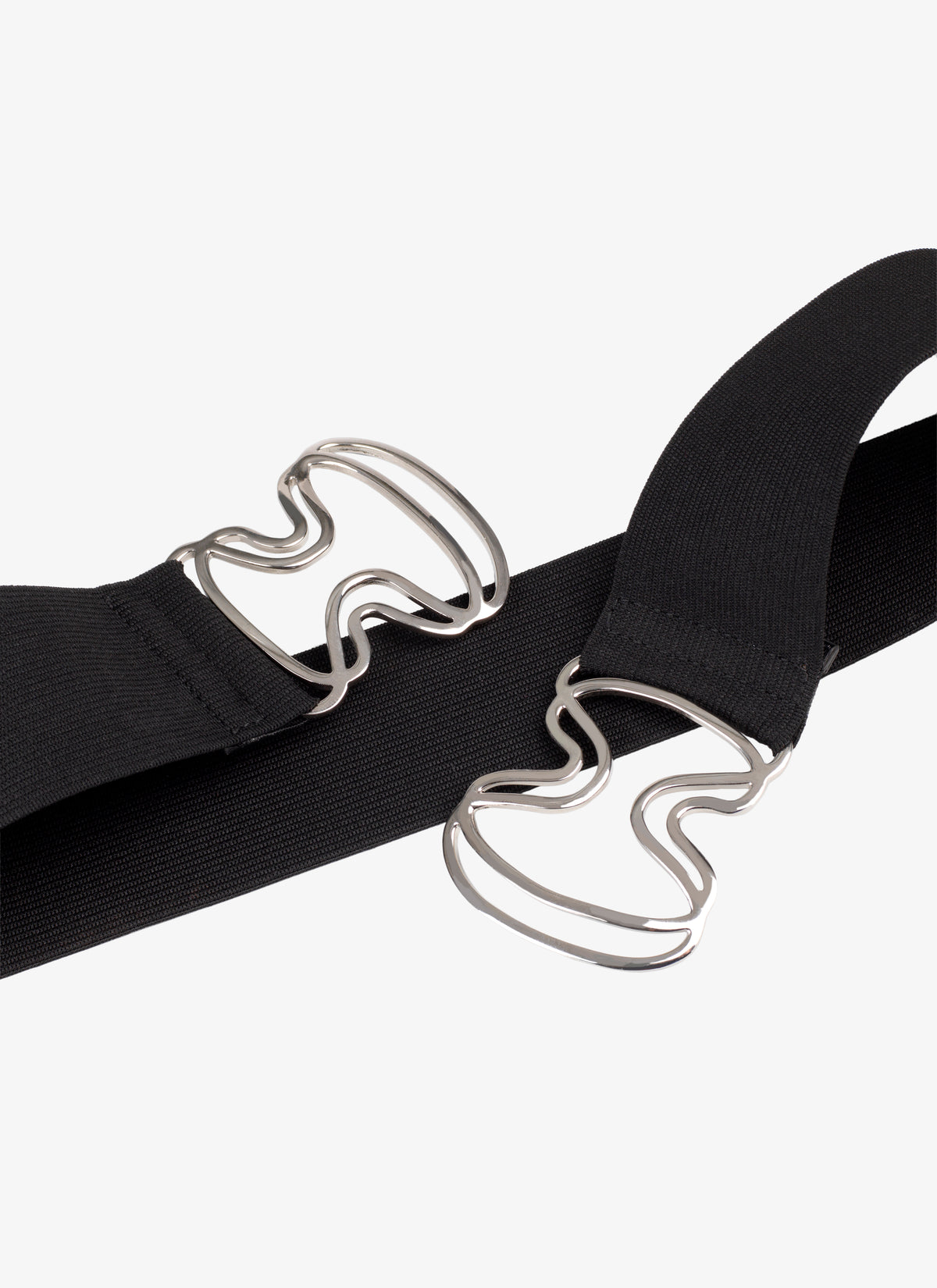 Belt with graphic fastenings - Black