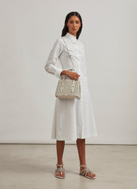 Mina leather tote bag - Tobacco