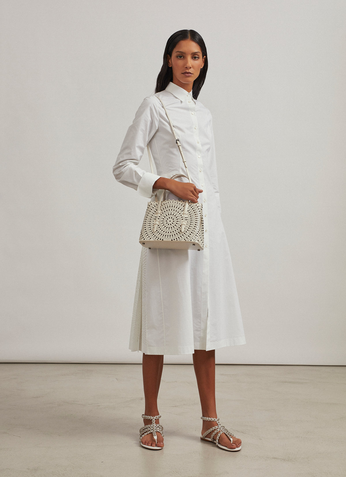 Mina leather tote bag - Tobacco