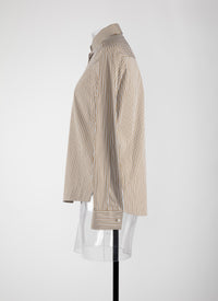Chemise à manches longues - Ocre & Blanc