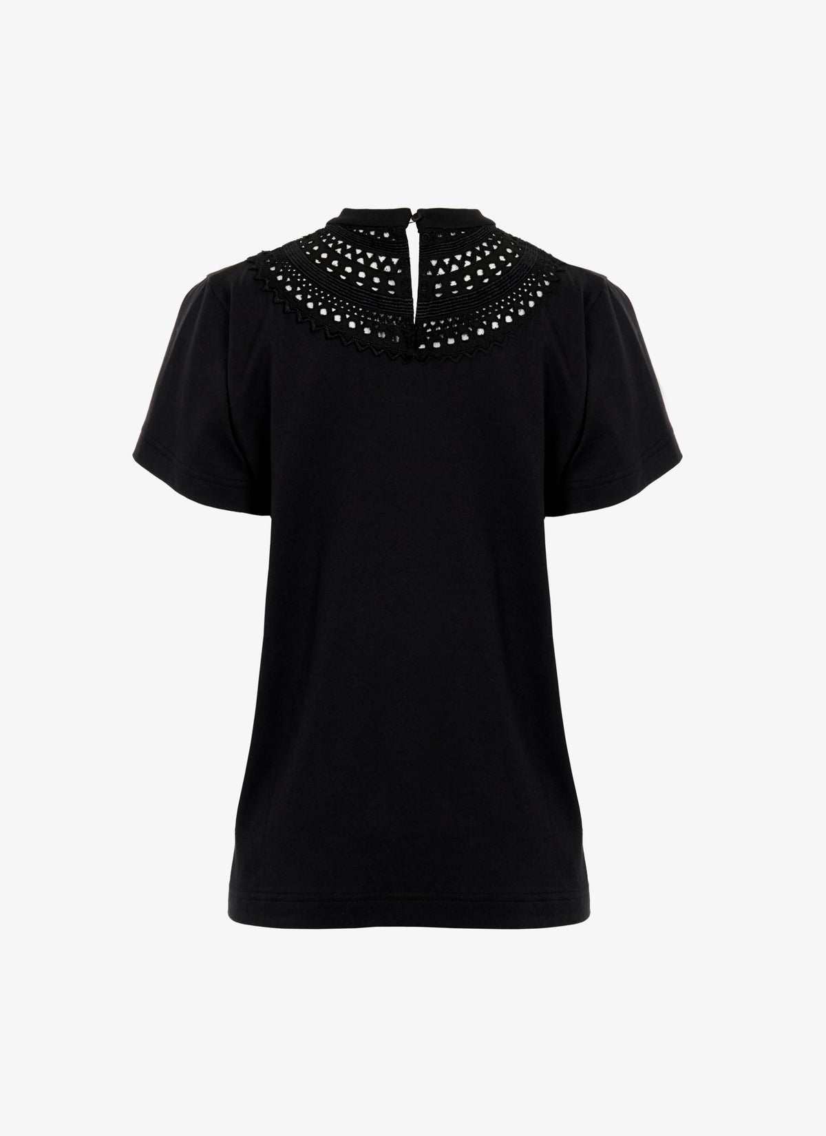 Structured bib t-shirt - Black