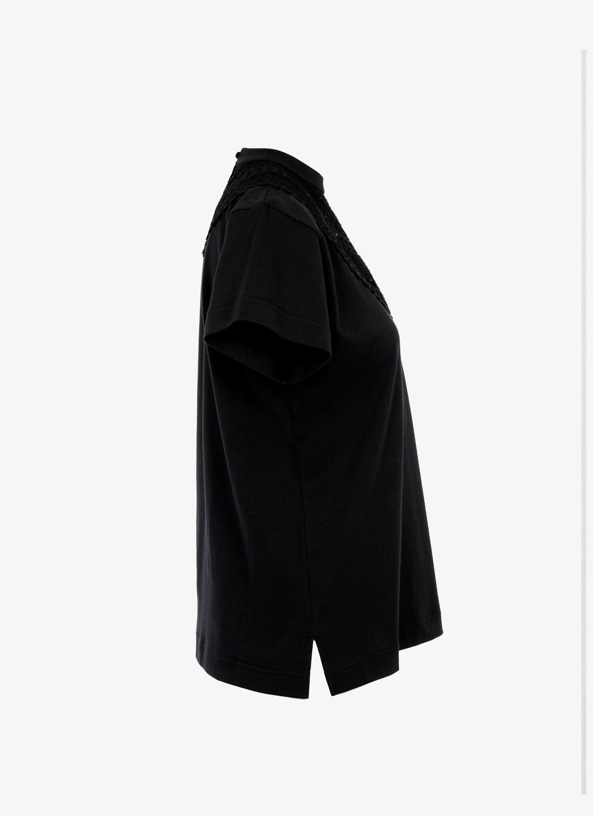 Structured bib t-shirt - Black