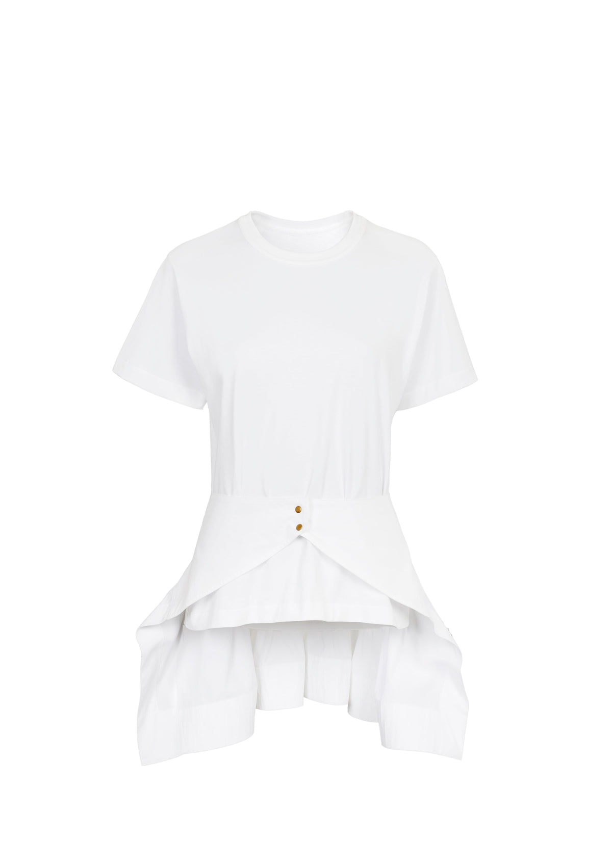 Long structured T-shirt - White