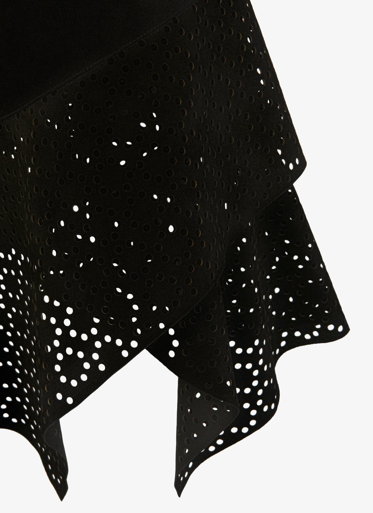 Asymmetrical leather skirt - Black