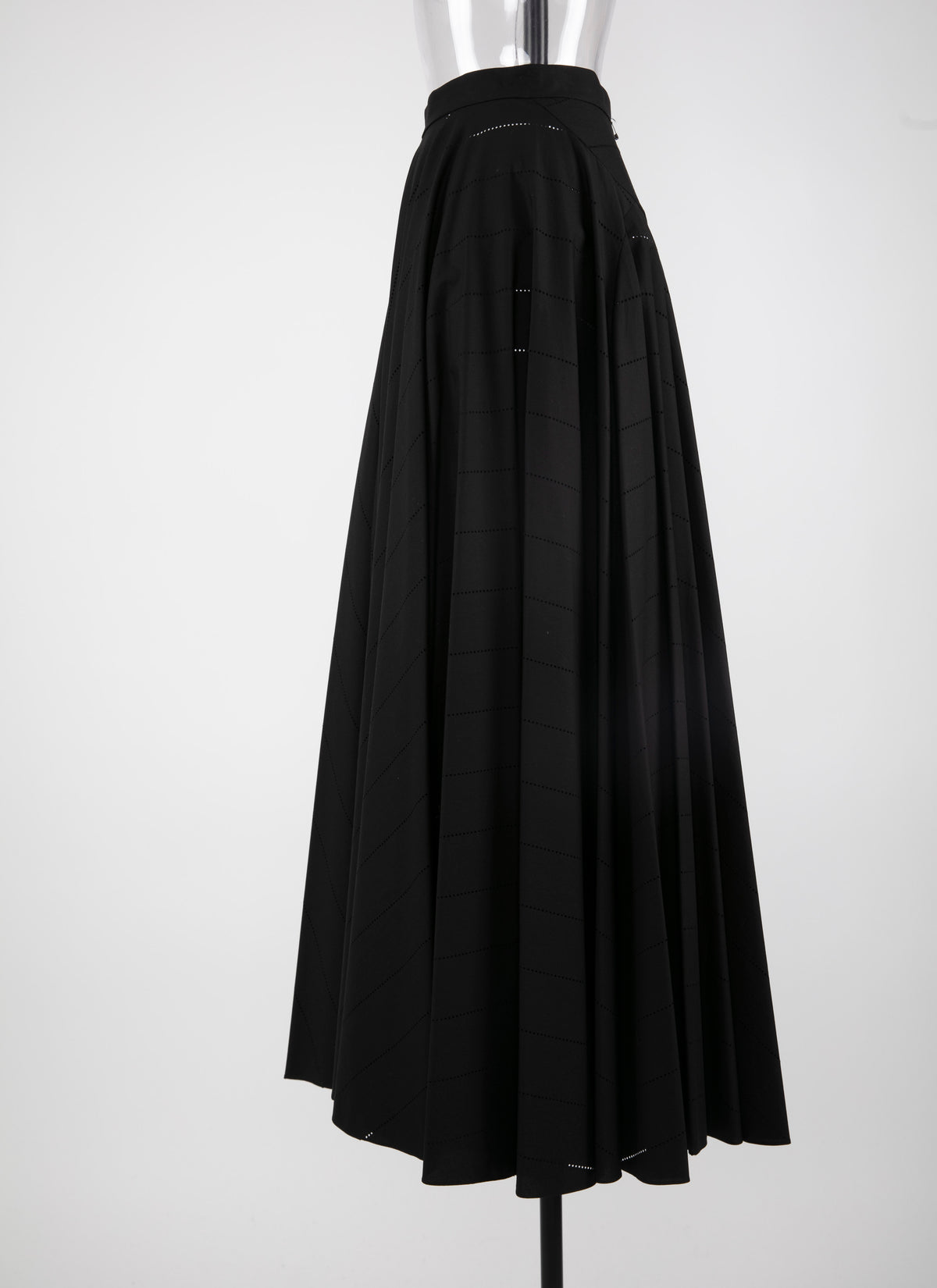 Pleated flared skirt - Black