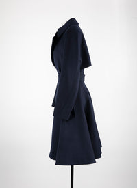 Wool drape trench coat - Night