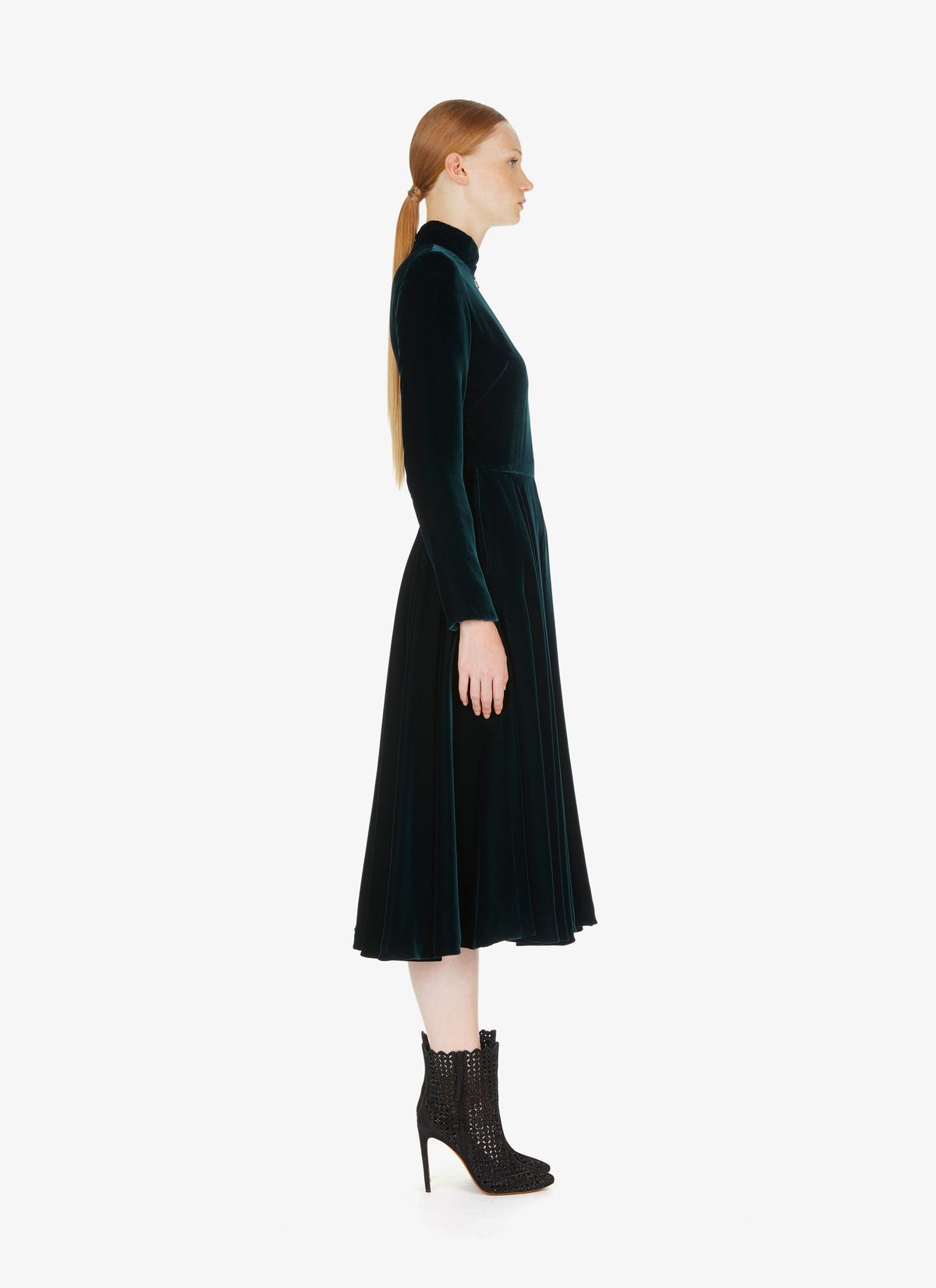 Velvet flowing maxi dress - Drill