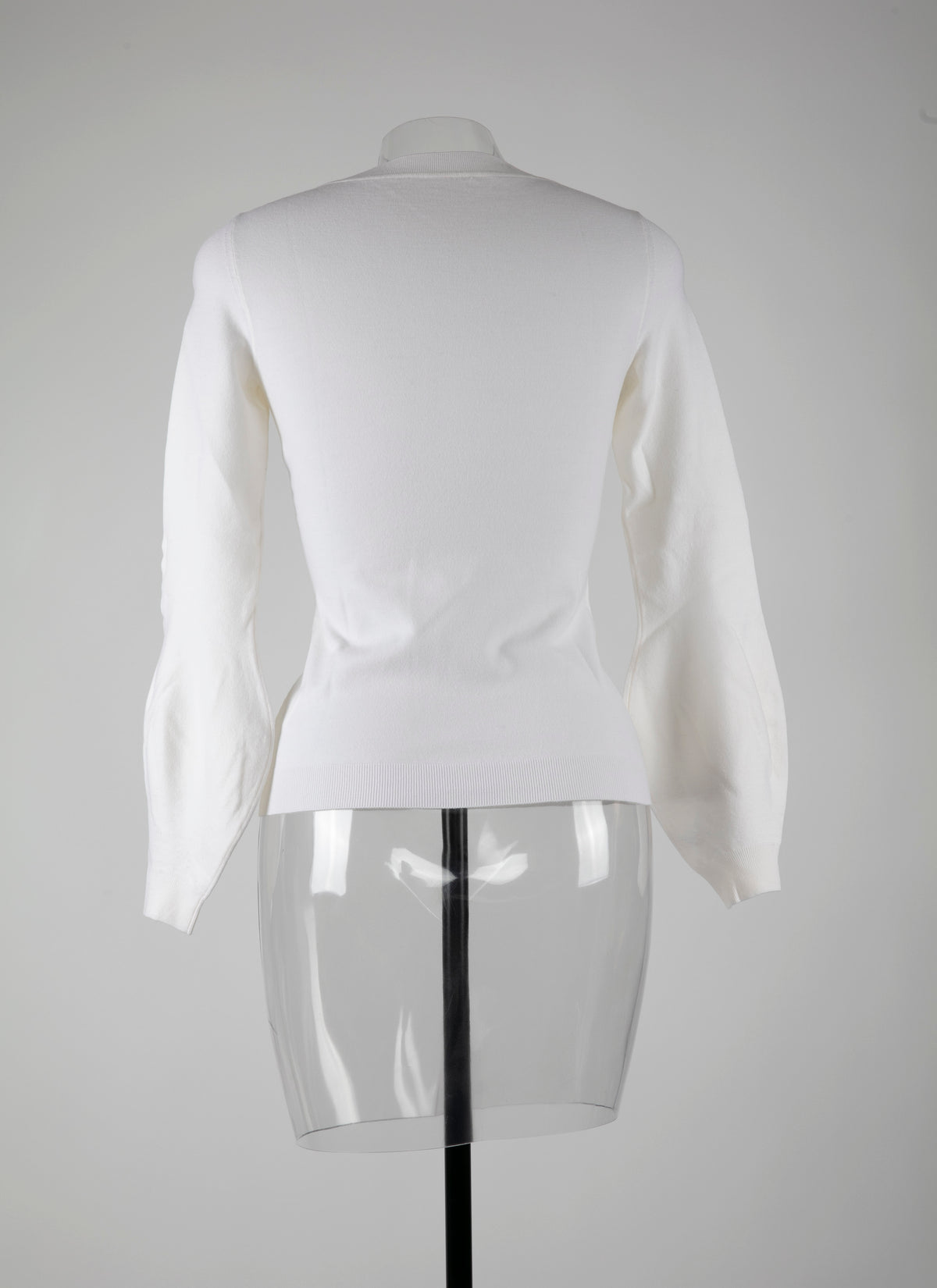 Romance wool long sleeve jumper - Mother of Pearl White