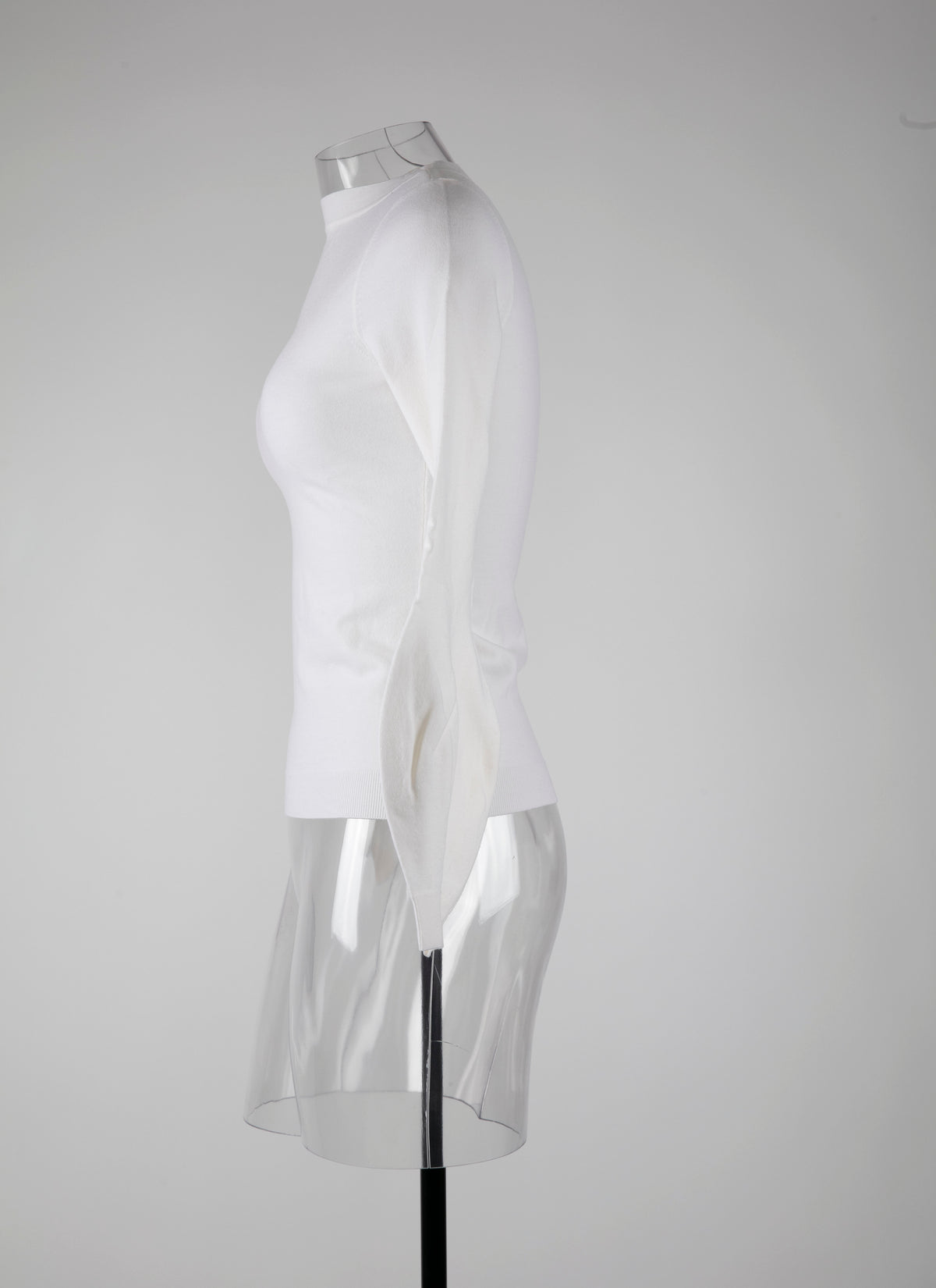 Romance wool long sleeve jumper - Mother of Pearl White