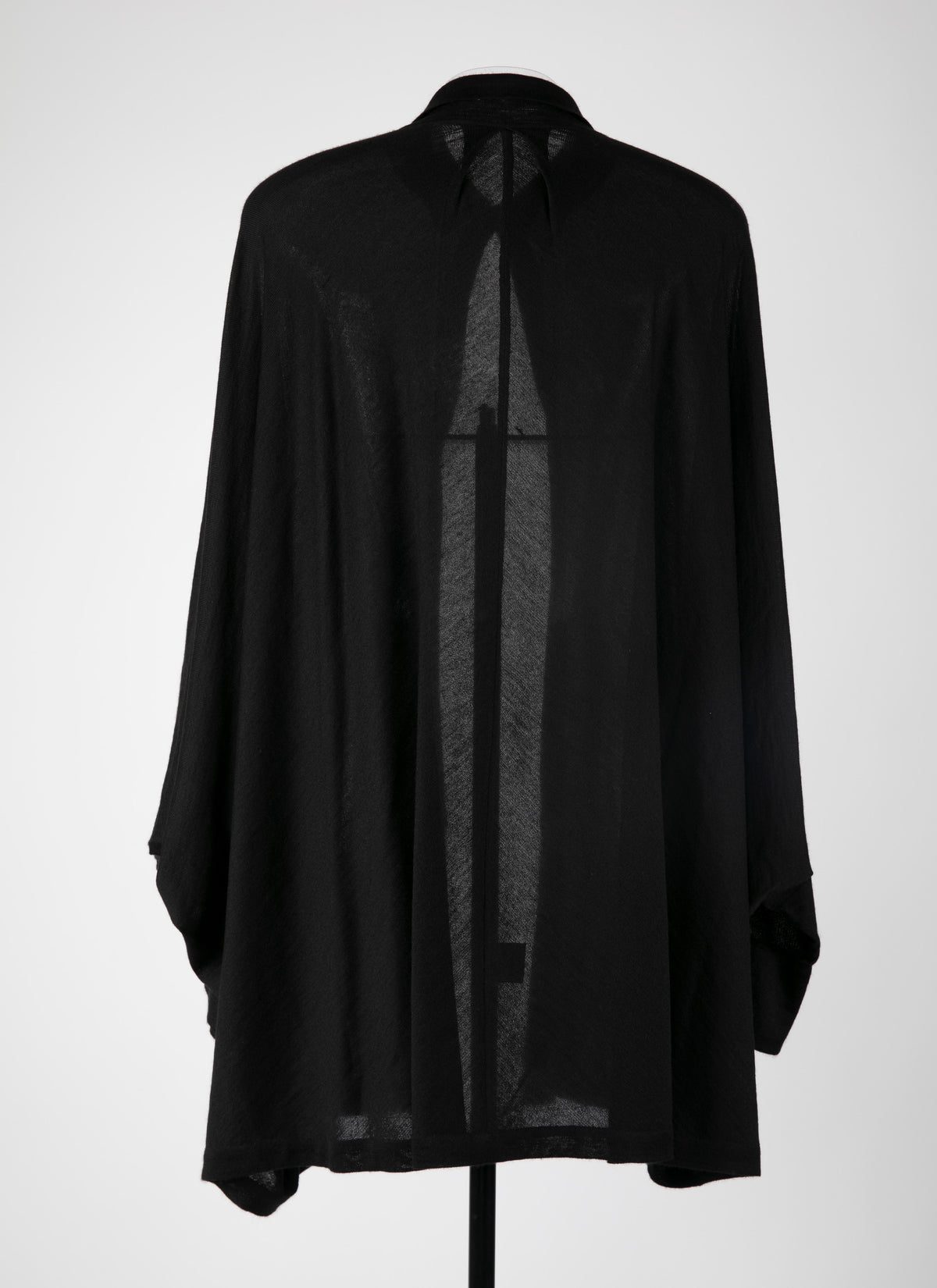 Wide cashmere shirt - Black