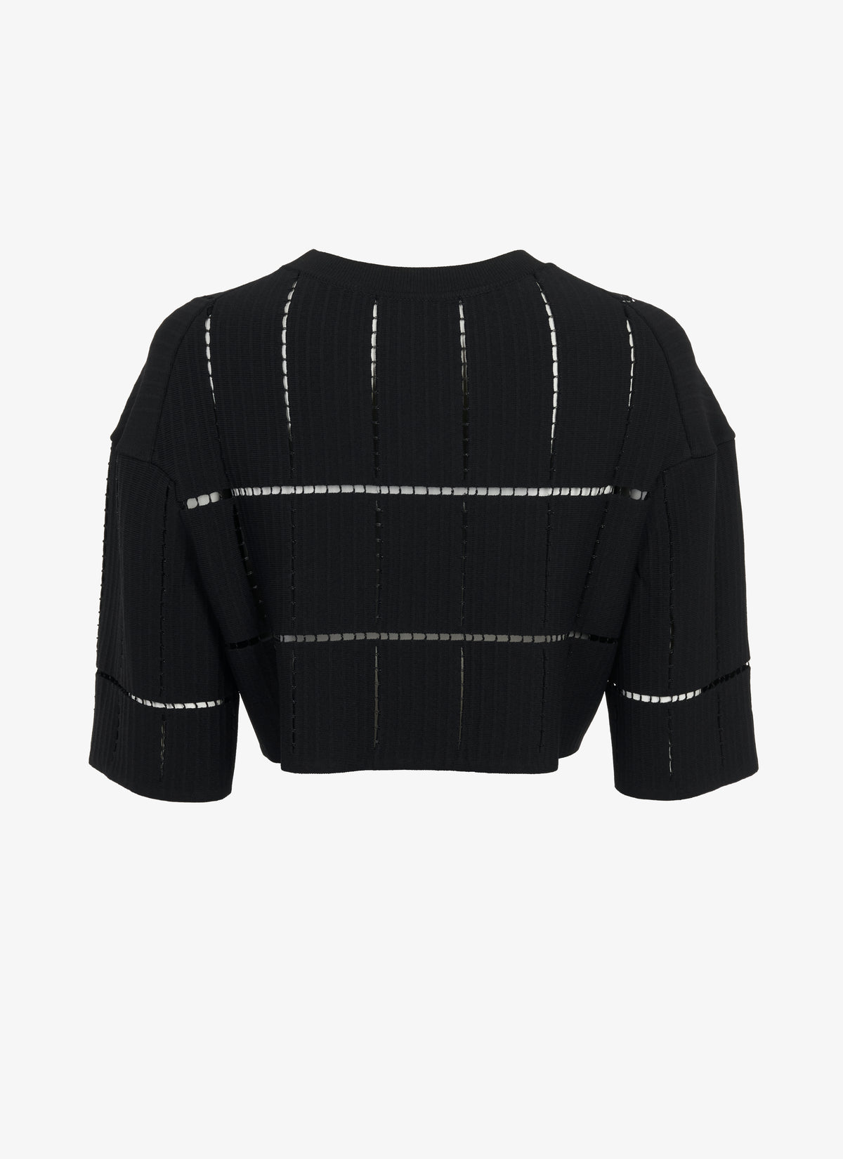 Knit and raffia jumper - Black