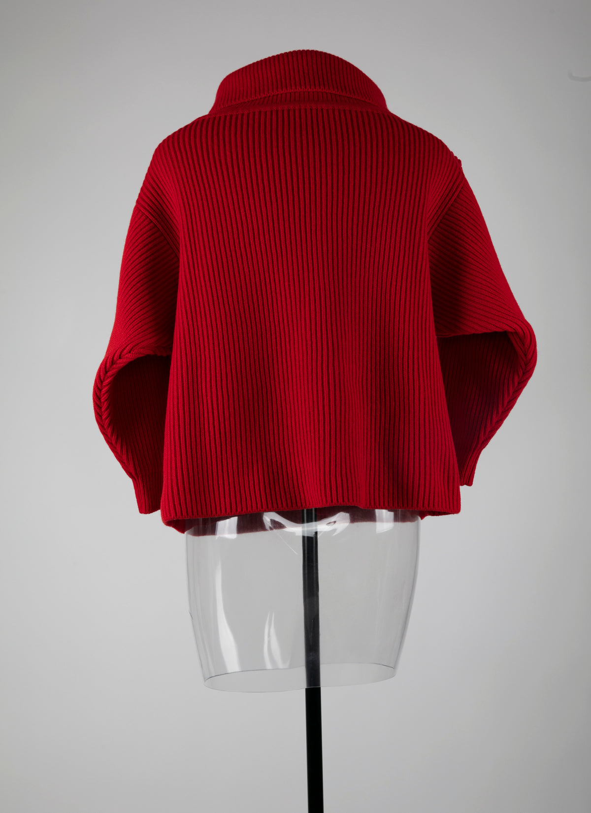 Long-sleeved wool jumper - Scarlet
