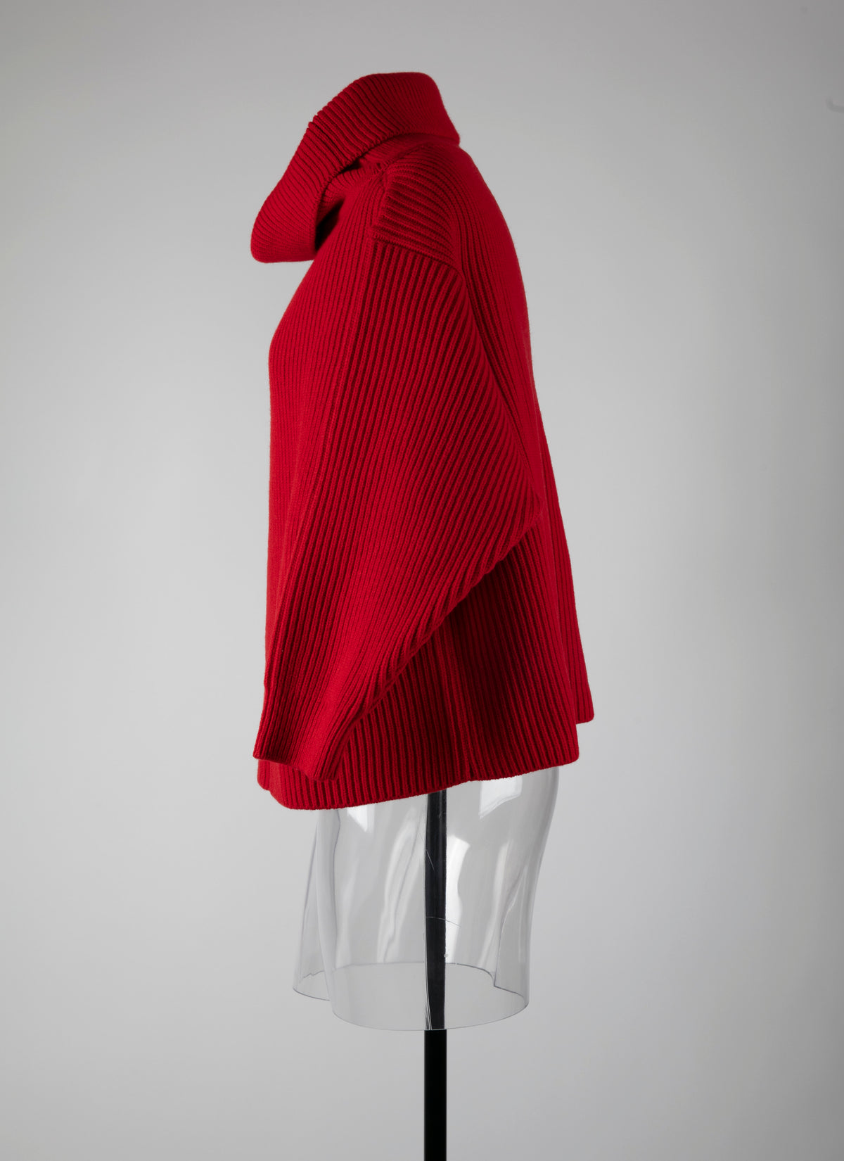 Long-sleeved wool jumper - Scarlet
