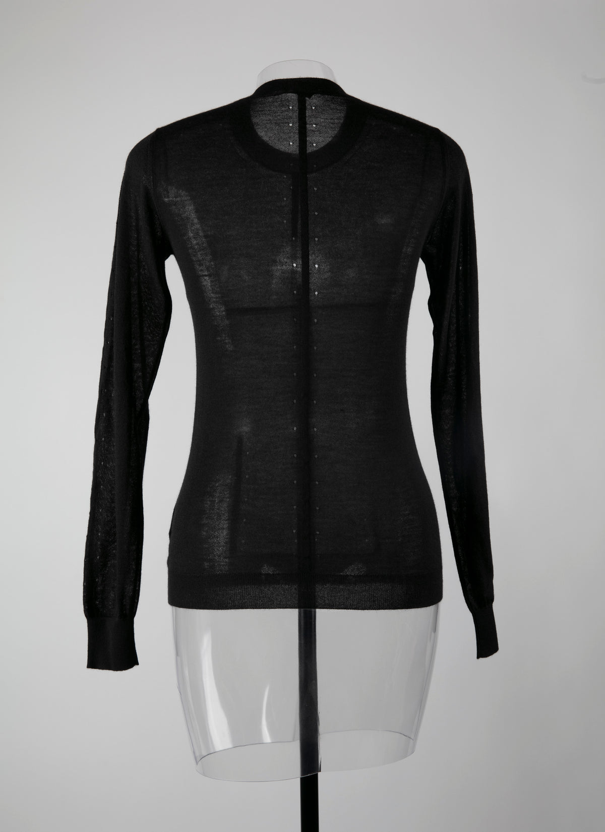 Cashmere long sleeve crew neck jumper - Black