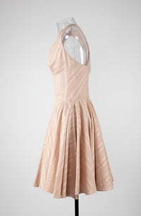 Flared dress - Nude
