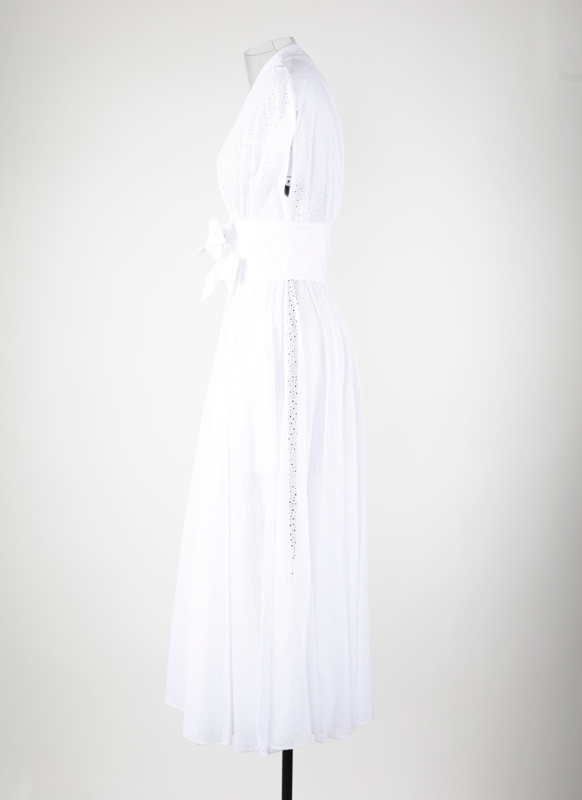 Robe midi ceinturée - Blanc Neige