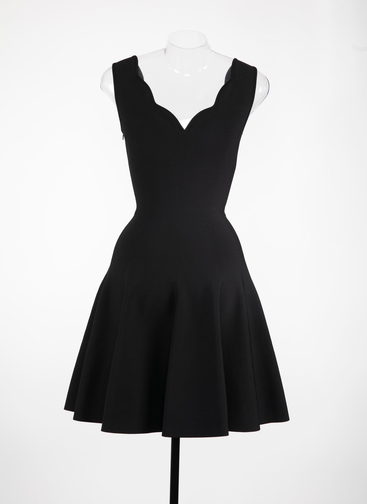 Knitted flared dress - Black
