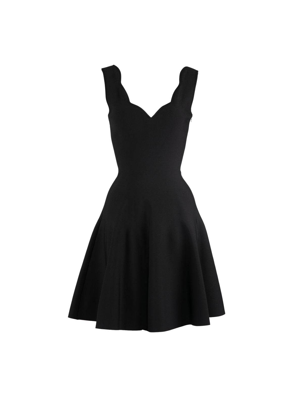 Knitted flared dress - Black