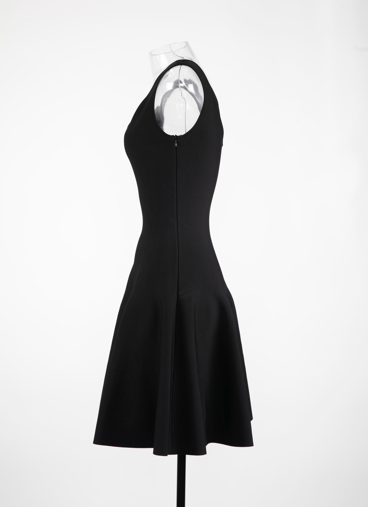 Knitted flared dress - Black