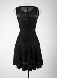 Sleeveless studded dress - Black