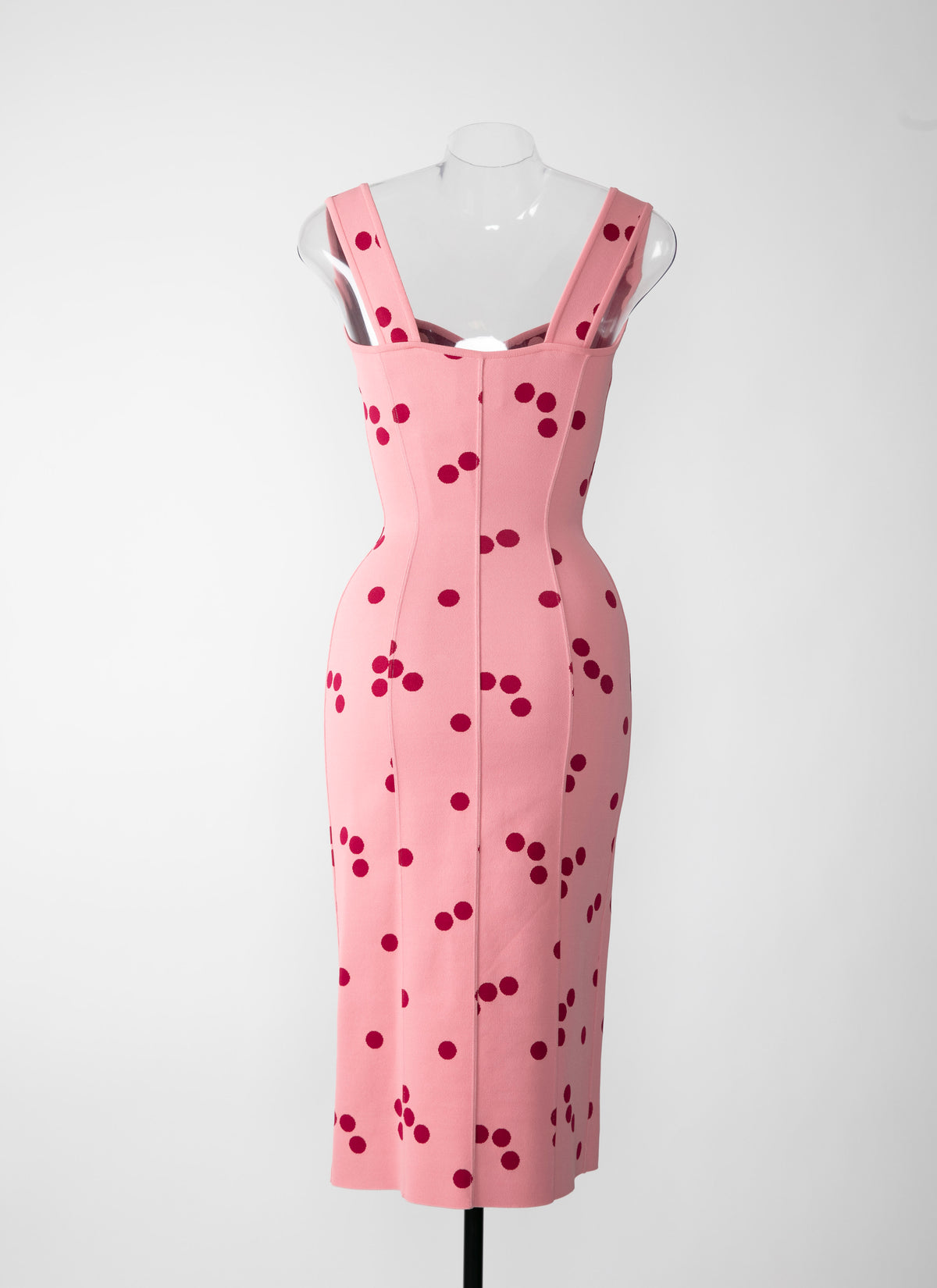 Lightweight polka dot dress - Pink
