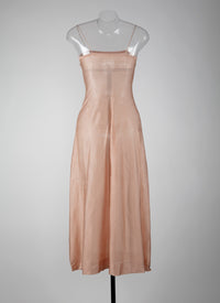 Intime long dress base - Flesh Pink