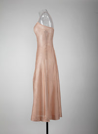 Intime long dress base - Flesh Pink