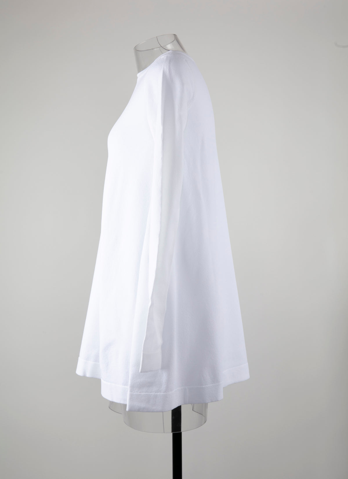Pull à manches longues en maille - Blanc
