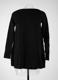 Long sleeve knitted jumper - Intense Black
